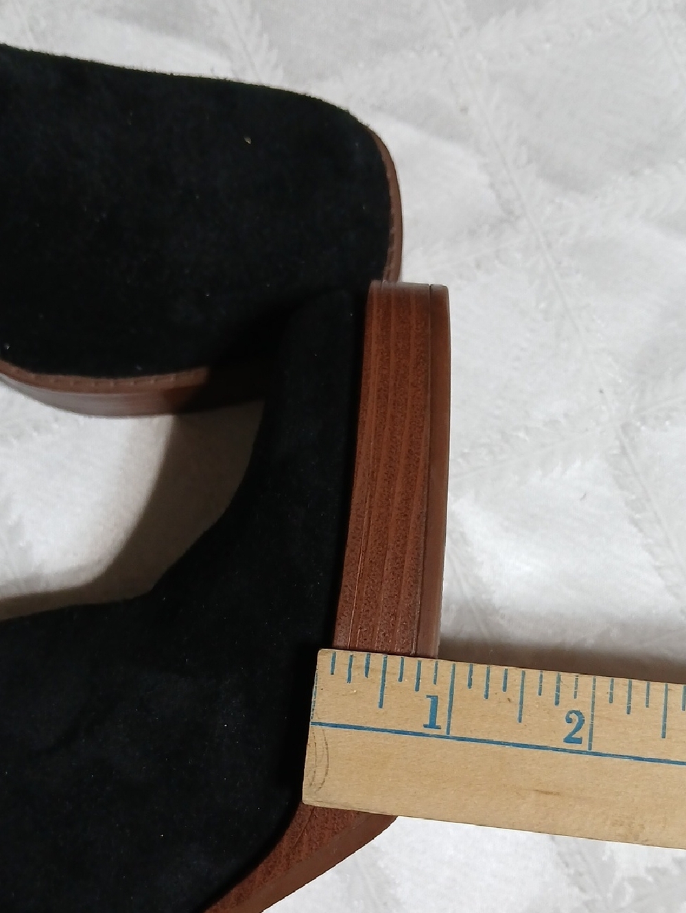 Copper Key Chunky Platform Leather Suede Black Heeled Ankle Boots Size 7 - Picture 10 of 10